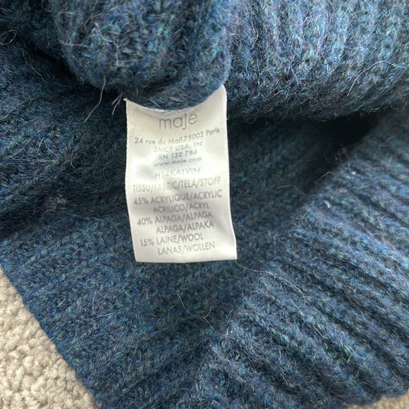 Maje navy blue wool sweater - Picture 4 of 4
